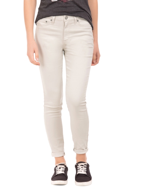 

Aeropostale Women White Skinny Fit High-Rise Clean Look Stretchable Jeans