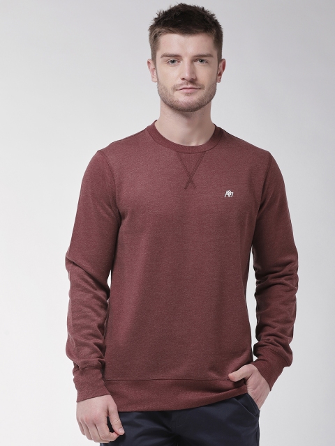 

Aeropostale Men Maroon Solid Sweatshirt