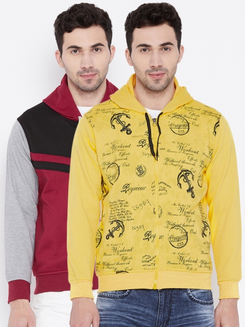 

VIMAL JONNEY Pack of 2 Sweatshirts, Yellow