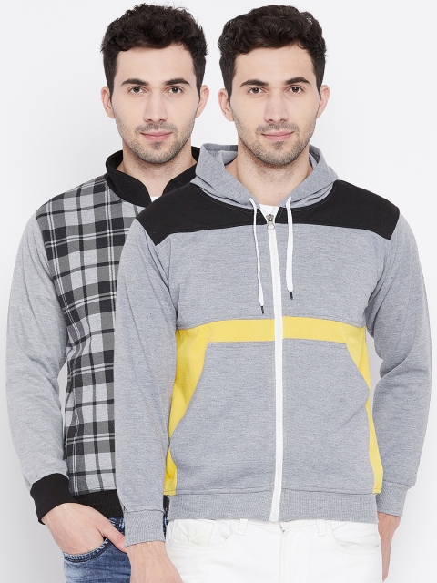 

VIMAL JONNEY Men Pack of 2 Printed Hooded Sweatshirt, Multi