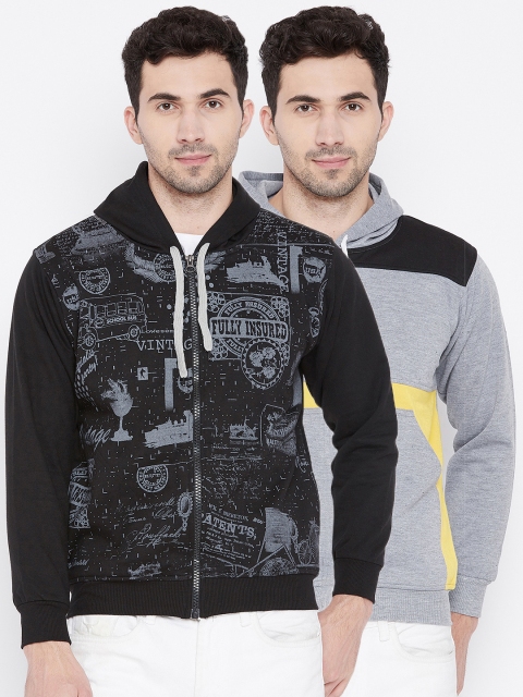 

VIMAL JONNEY Men Pack of 2 Hooded Sweatshirts, Black