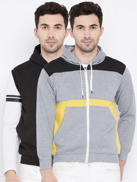 

VIMAL JONNEY Men Pack of 2 Hooded Sweatshirt, Grey