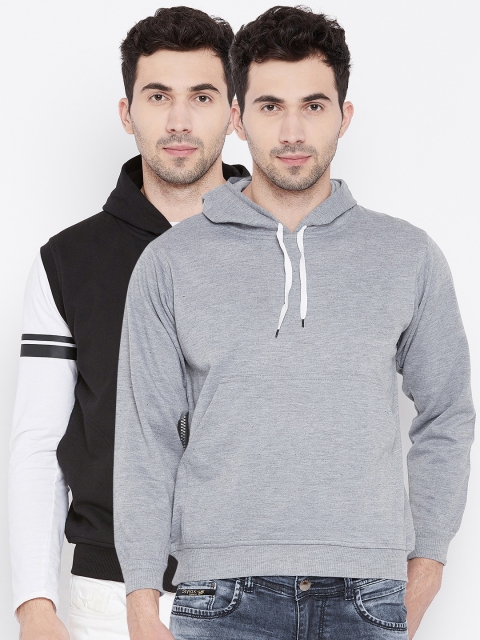 

VIMAL JONNEY Men Pack of 2 Hooded Sweatshirts, Black