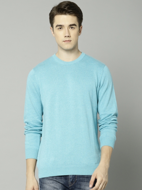 

Marks & Spencer Men Turquoise Blue Solid Pullover