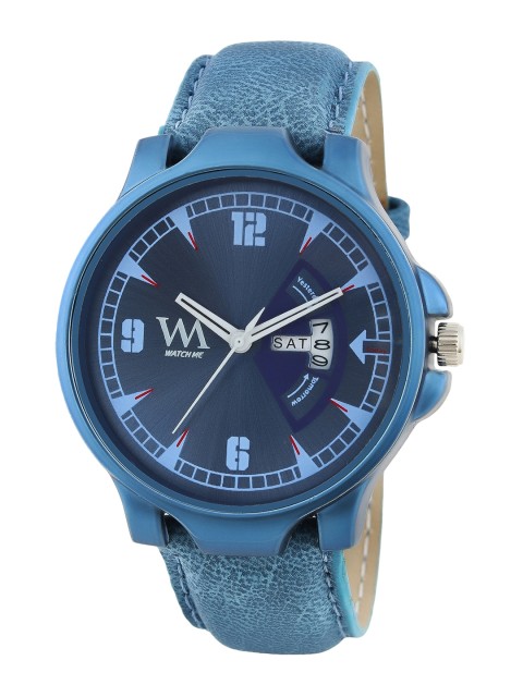 

WM Men Blue Leather Analogue Watch DDWM
