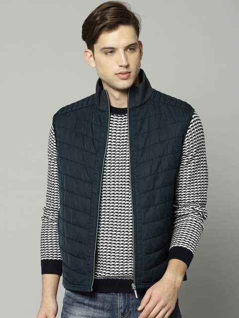 

Marks & Spencer Men Navy Solid Quilted Jacket, Navy blue