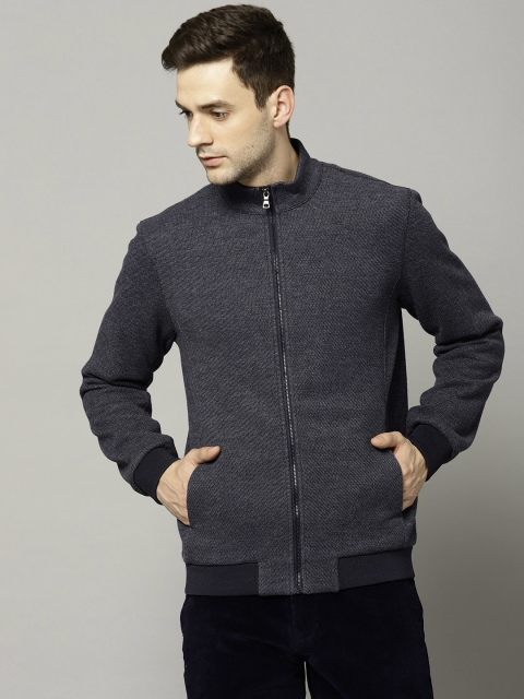 

Marks & Spencer Men Navy Blue Solid Bomber Jacket