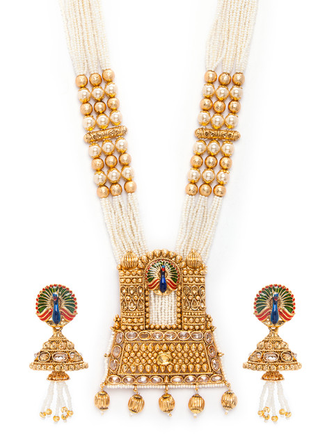 

Rubans Gold-Plated Embellished Handcrafted Jewellery Set