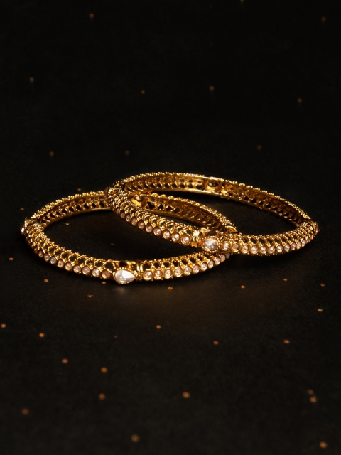 

Rubans Gold-Plated Handcrafted Set of 2 Bangles