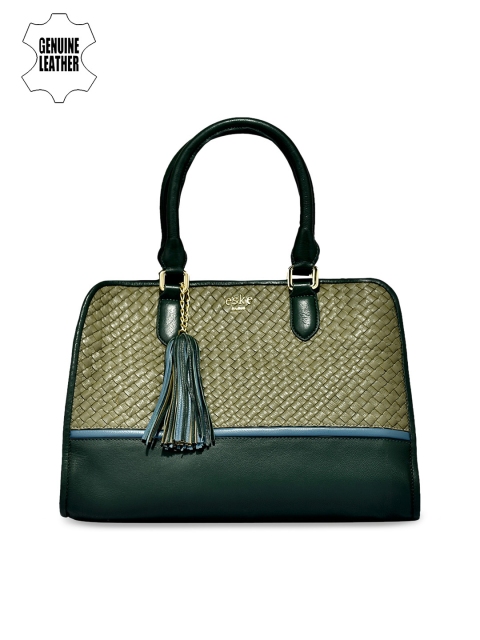 

Eske Green Textured Handheld Bag