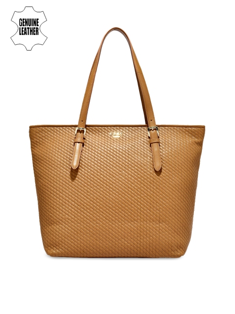 

Eske Tan Brown Solid Leather Shoulder Bag