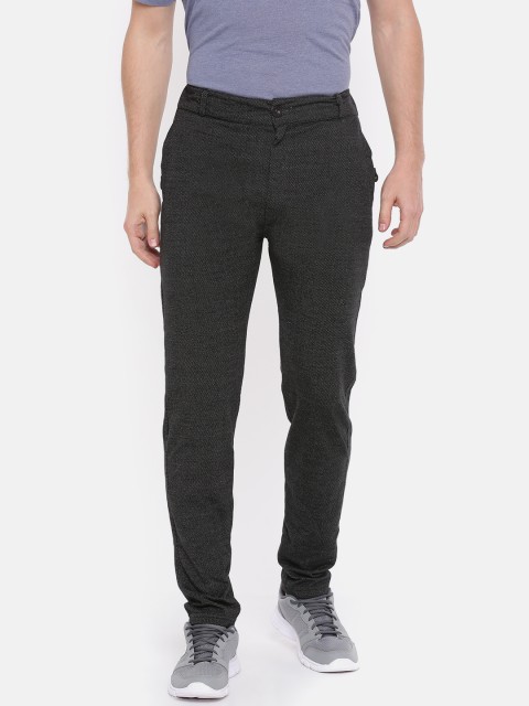 

Sports52 wear Men Black Self Striped Track Pants