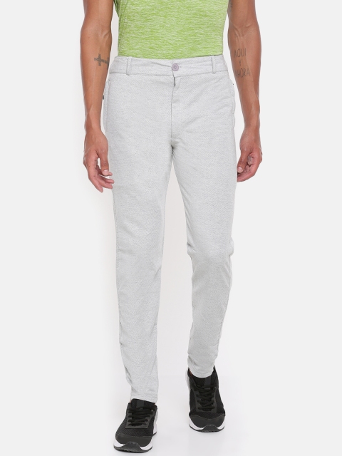 

Sports52 wear Men Grey Self Stripped Track Pants
