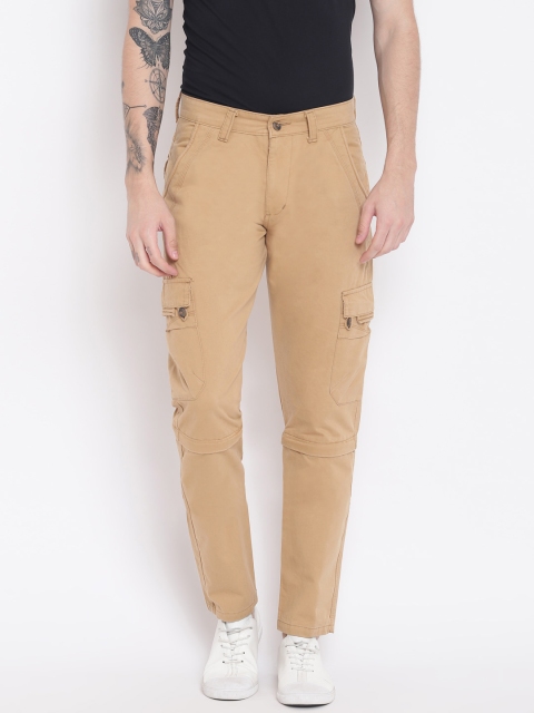 

Sports52 wear Men Khaki Relaxed Regular Fit Solid Convertible Cargos