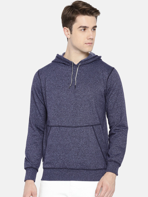 

Sports52 wear Men Navy Solid Hooded Sweatshirt, Navy blue