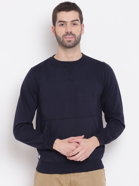 

Sports52 wear Men Navy Blue Solid Sweatshirt