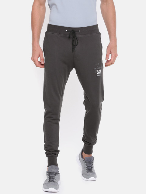 

Sports52 wear Men Charcoal Grey Solid Joggers