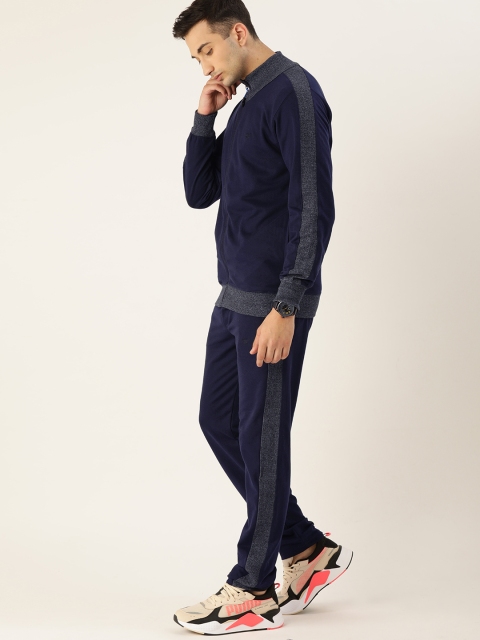 

Sports52 wear Men Navy Blue Solid Tracksuit
