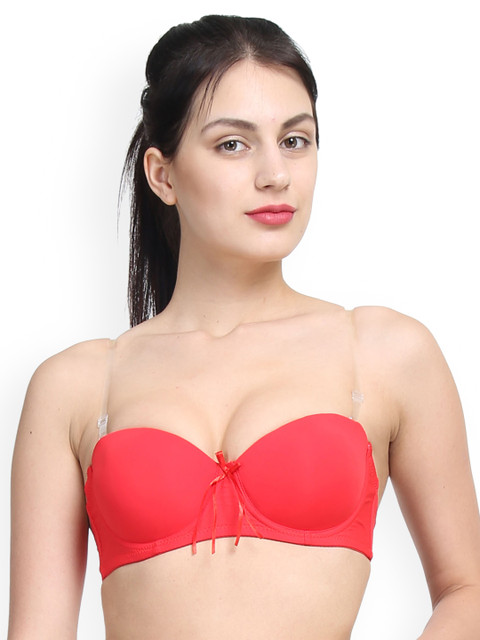

PrettyCat Coral Solid Underwired Lightly Padded Push-Up Bra
