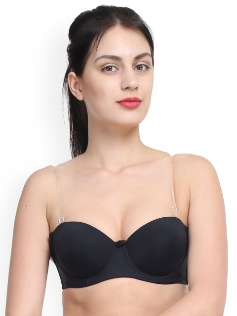 

PrettyCat Black Solid Underwired Lightly Padded Push-Up Bra