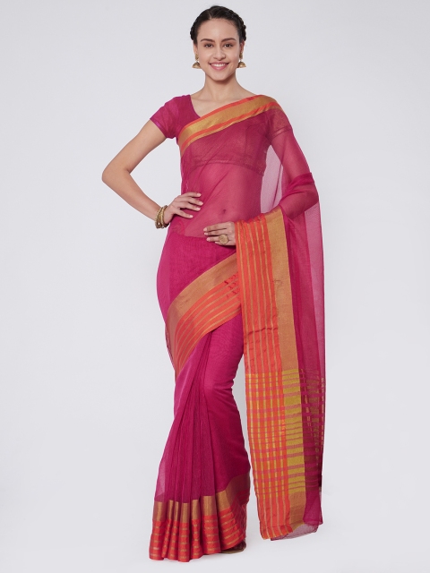 

Kvsfab Purple Woven Design Silk Cotton Saree