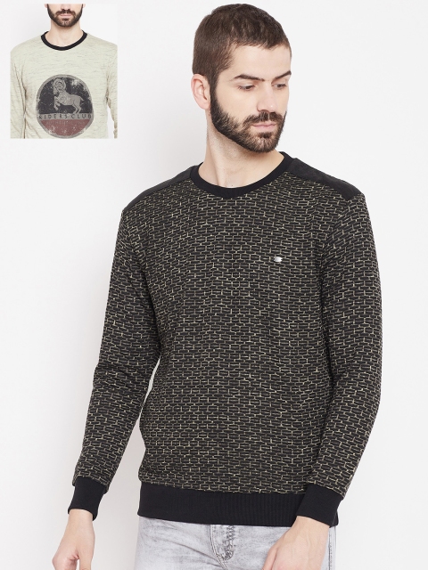 

Duke Men Black & Beige Reversible Sweatshirt