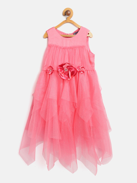 

Nauti Nati Girls Pink Solid A-Line Dress
