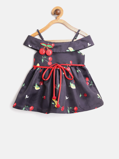 

Nauti Nati Girls Purple Printed Fit and Flare Dress
