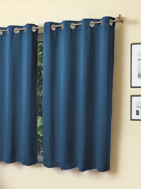 

ROSARA HOME Navy Blue Black Out Window Curtain