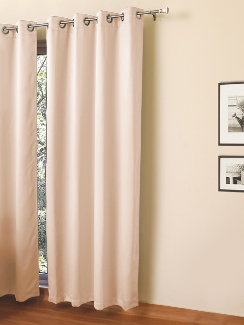 

ROSARA HOME Peach-Coloured Black Out Door Curtain