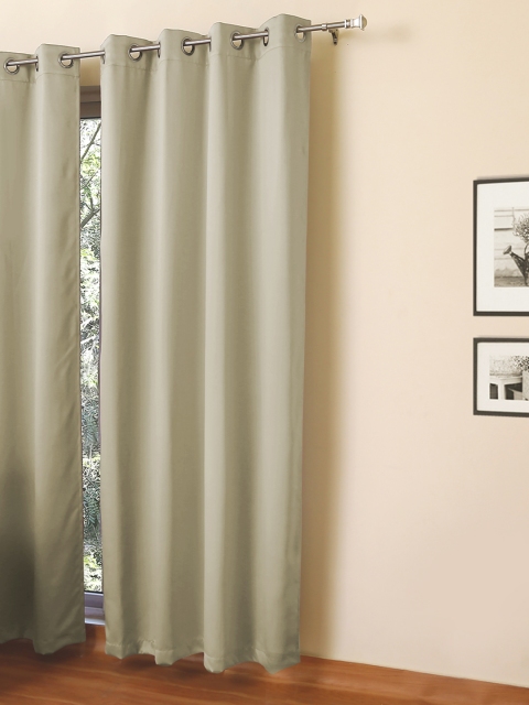 

ROSARA HOME Beige Black Out Long Door Curtain
