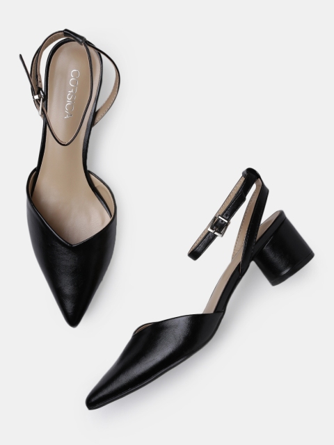 

CORSICA Women Black Solid Sandals
