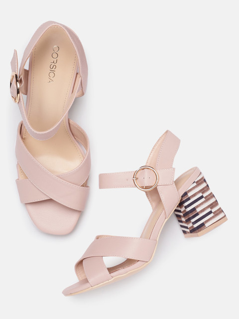 

CORSICA Women Pink Solid Heeled Sandals