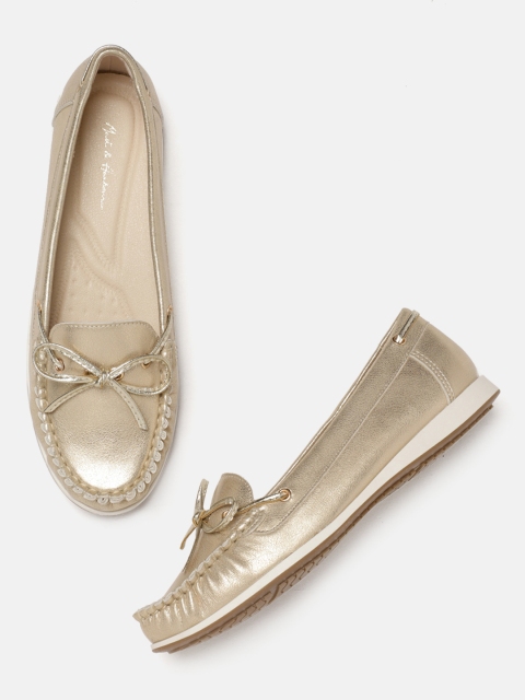 

Mast & Harbour Women Gold-Toned Loafers