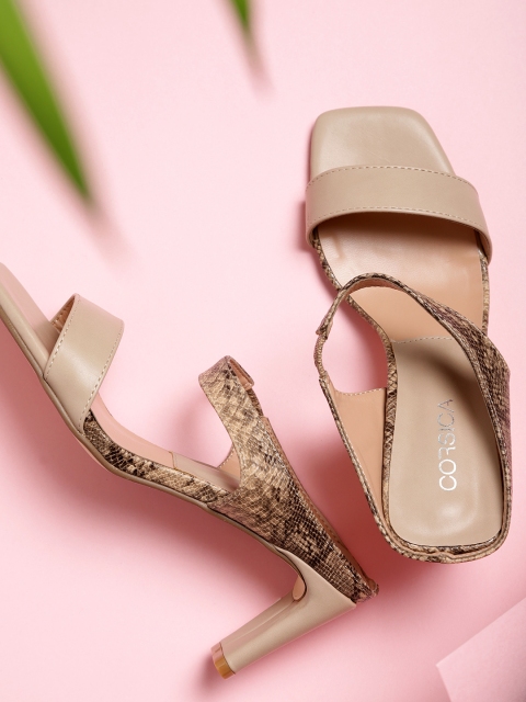 

CORSICA Women Beige & Pink Printed Sandals