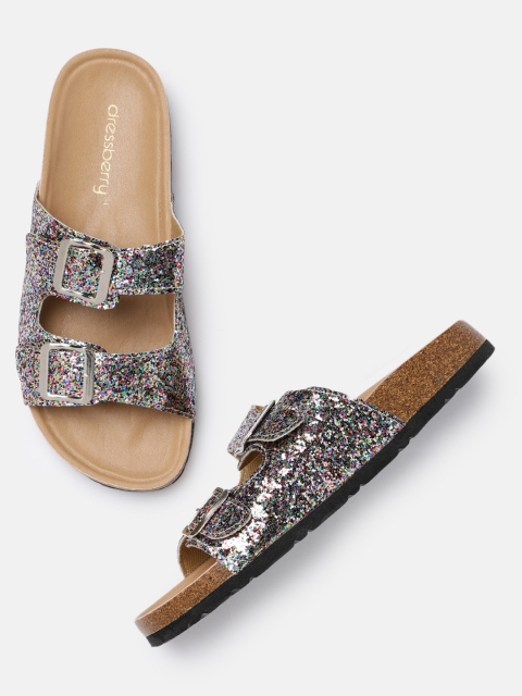 

DressBerry Women Multicoloured Solid Open Toe Flats, Multi