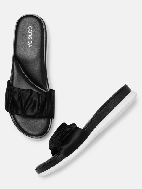 

CORSICA Women Black Solid Open Toe Flats