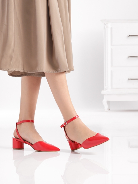 

CORSICA Women Red Solid Sandals