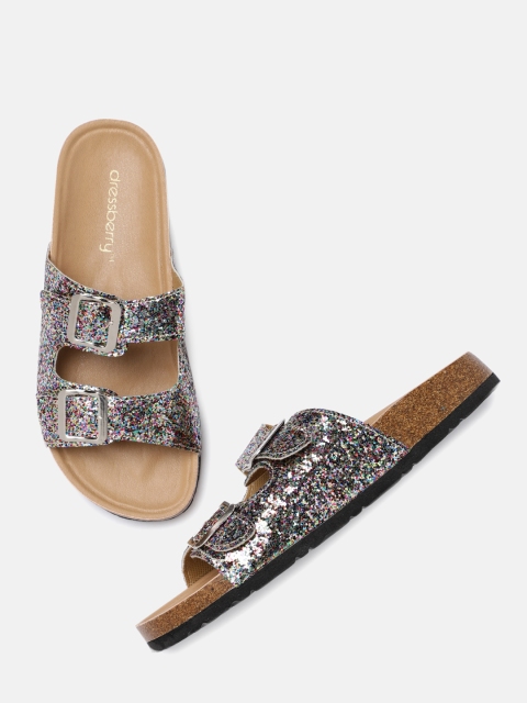 

DressBerry Women Multicoloured Solid Open Toe Flats, Multi