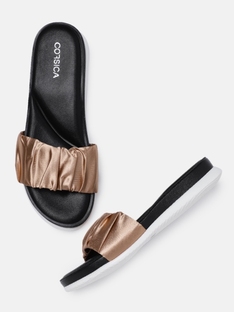 

CORSICA Women Brown Solid Open Toe Flats