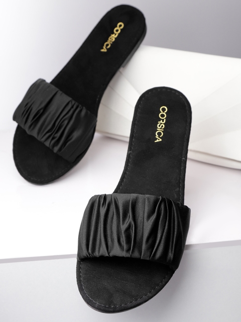 

CORSICA Women Black Solid Open Toe Flats