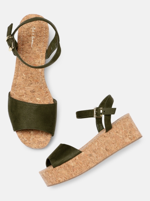 

Mast & Harbour Women Green Solid Heels
