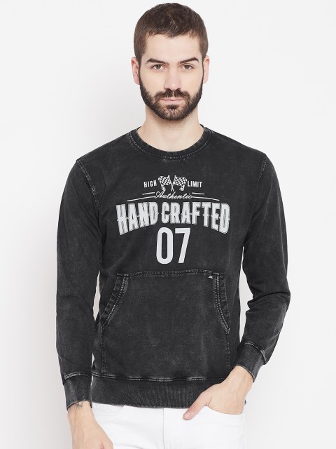 

Duke Men Black Printed Sweatshirt