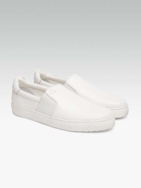 

Carlton London Men White Slip-On Sneakers