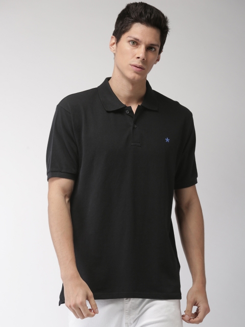 

Celio Men Black Solid Polo Collar T-shirt