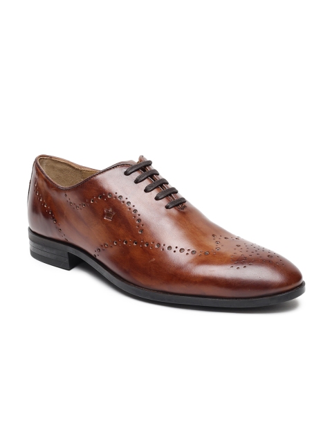 

Louis Philippe Men Brown Leather Formal Oxfords