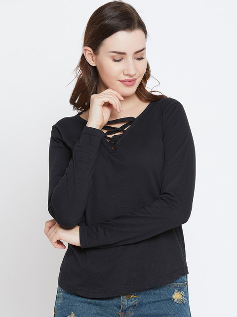 

The Dry State Women Black Solid Top