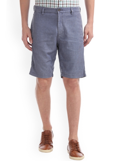 

Arrow Sport Men Blue Self Design Regular Fit Sustainable Chino Shorts
