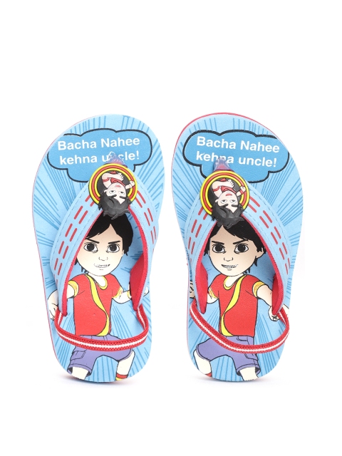 

Shiva Boys Blue & Red Printed Thong Flip-Flops