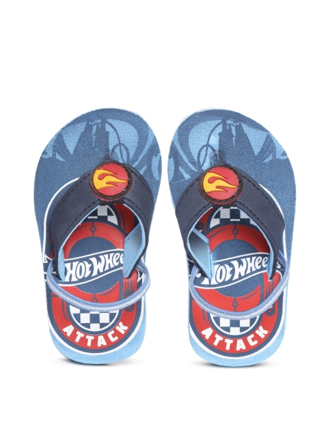 

Hot Wheels Boys Blue & Red Printed Thong Flip-Flops